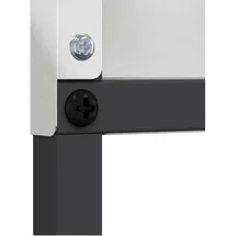 vidaXL Sichtschutz-Leinwand 32 x 140 cm Silber Edelstahl