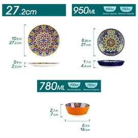 VANCASSO Boho Tafelservice 18-tlg. bunt
