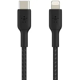 Belkin Lightning/USB-C Kabel ummantelt mfi zertifiziert 1m Schwarz