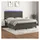vidaXL Boxspringbett 180 x 200 cm Dunkelgrau