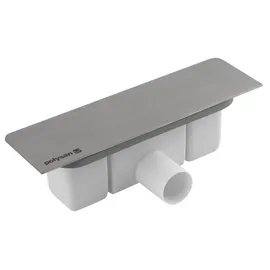 Polysan KAZUKO Duschwannenablauf, DN40, Edelstahl-Abdeckung - Silber