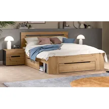 inn.furn Schlafzimmer Set Doppelbett 2x Nachttisch), 3x Bettschubkasten 140 x 200 Cooper,