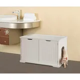 Dobar Katzenschrank XL 95 x 54 x 57,5 cm Weiß