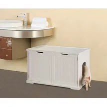 Dobar Katzenschrank XL 95 x 54 x 57,5 cm Weiß