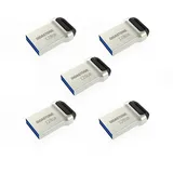 GIGASTONE 128GB Nano Flash-Laufwerk (5 Stück) Z90 USB 3.2 Gen 1, 120MB/s UltraSchnell, Mini, Metalldesign, Daten"speicherung, Backup für PC/Mac/TV/Auto, USB 2.0/3.0/3.1 Kompatibel