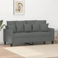 Gecheer 2 Sitzer Sofa Couch Gästesofa Schlafsofa Sofabett Bettsofa für Wohnzimmer/Wohnung/Büro Dunkelgrau 140 cm Stoff