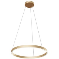 Maytoni Pendellampe Esstischlampe Hängelampe LED Ring höhenverstellbar messing H 120 cm