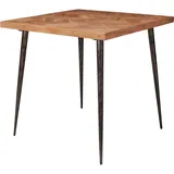 FineBuy Esstisch Holz Esszimmertisch Massiv Akazie Küchentisch Tisch Esszimmer - Braun