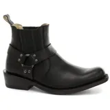 Grinders Renegade Niedrig Geschirr Schwarz Unisex Lederstiefel Cowboy-Western Motorradfahrer Stiefel 39 - 39 EU