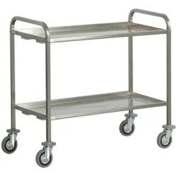 Fimar Servicewagen Schwerlasttransport - 2 Edelstahlböden Kapazität 200 kg - Abmessungen 92x67x98(h) cm - Räder ø125 mm