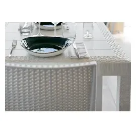 Dmora Gartentisch 150 x 90 x 74 cm Weiß