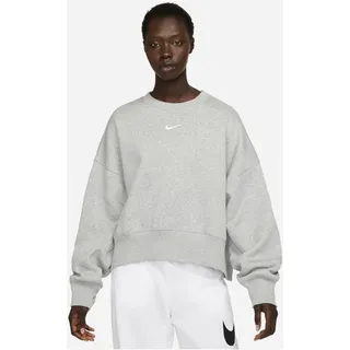 Nike Sportswear Phoenix Fleece Over-Oversized Rundhals-Sweatshirt Damen Dark Grey Heather/Sail M