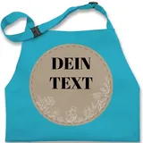 Kinderschürze Schürze Kinder Jungen Mädchen - Kochschürze - Dein Text Dein Name Wunschtext - 2-6 Jahre - Türkis - kochschürzen für geschenke zu weihnachten junge backschürzen+für+kinder - 2-6 Jahre