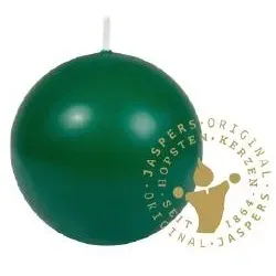 Jaspers Kerzen Kugelkerzen jagdgrün 100 mm, 1 Stück