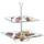 Relaxdays Etagere, 2 stöckig, eckig, Cupcake, Kekse, Obst, Muffin, Servierständer, Glas, Edelstahl, silber/transparent,