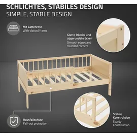 ML-Design Kinderbett ML-Design 70 x 140 cm Massivholz natur