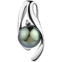 Diamonds by Ellen K. Kettenanhänger 585/- Weißgold glanz Tahitiperle und Diamant Weiß