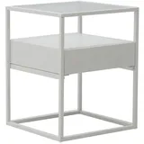 [en.casa] Vissenbjerg Weiß Glas 51 x 40 x 40 cm