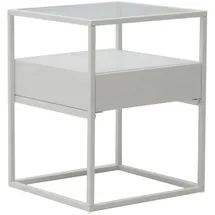 [en.casa] Vissenbjerg Weiß Glas 51 x 40 x 40 cm