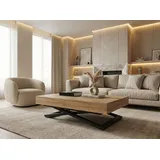 WFL GROUP Cavetta Braun Eiche 120 x 80 x 76 cm