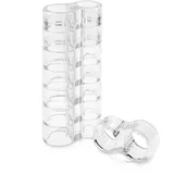 Navaris 8er-Pack Türgriff Puffer - Set Tür Wand Stopper Türstopper transparent - Wandschutz Türklinke Fenstergriff - Fensterstopper