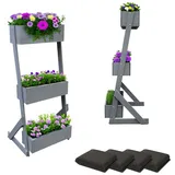 Coemo Vertikalbeet Petra 142 x 0 x 0 cm Grau