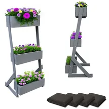 Coemo Vertikalbeet Petra 142 x 0 x 0 cm Grau