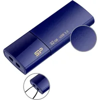 Silicon Power Blaze B05 blau 32GB, USB-A 3.0 (SP032GBUF3B05V1D)