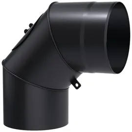 Kratki Rauchrohrbogen drehbar 90° Stahlblech Ø 220 x 0,33 m Schwarz