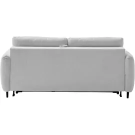 Home Affaire 3-Sitzer HOME AFFAIRE "Clevina, Dauerschlafsofa mit Kaltschaummatratze, Breite 216 cm", silber, B:216cm H:84cm T:102cm, 100% Polyester, Sofas, Sofa & Bett in einem – kinderleicht ausklappbar & freistellbar im Raum