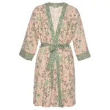 LASCANA Damen Kimono rosa-schilfgrün Gr.44/46