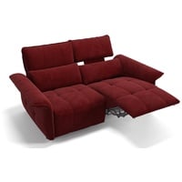 Sofanella 2-Sitzer Stoff Adria, Relaxsofa, Designsofa, Designer Couch, Italienisches Sofa, 2er Sofa rot