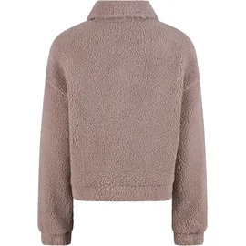 URBAN CLASSICS Ladies Short Sherpa Button Winterjacke | Rosa