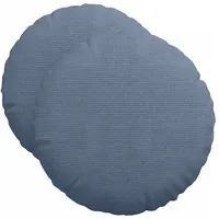 vidaXL Sitzkissen Ø 50 cm blau 2 St.