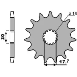 PBR Standard-Stahlkettenrad 577 - 428