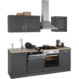 kochstation KS-Stockholm Küchenzeile 220 x 60 x 0 grau