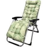 KAYBTNT Gartenliege Auflage - Extra Dicke Liegenauflage - Bequeme Sonnenliege Auflage - Deckchair Auflagen - Anti-Rutsch Liegestuhl Auflage für Outdoor Terrasse (170 x 53 x 8 cm),Grün