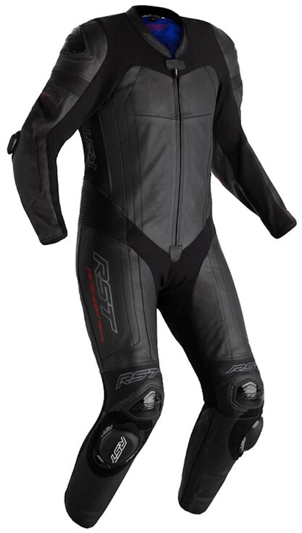 RST Pro Series Evo Airbag 1-Teiler Motorrad Lederkombi Airbag Einteilige Motorrad Lederkombi, schwarz, Größe S