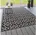 Küche Balkon Garten Flur Kunststoff Raute Schwarz Größe 80x150 cm