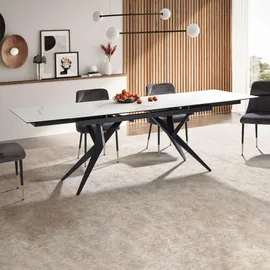 FineBuy Esstisch 180 x 76 x 95 cm weiß