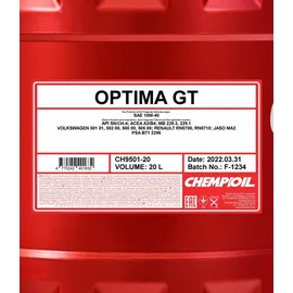 CHEMPIOIL Optima GT CH9501-20 10W-40 20 l