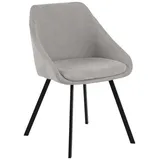 Mid.you Armlehnstuhl, Hellgrau, Textil, eckig, 51.5x78x54.5 cm, Esszimmer, Stühle, Esszimmerstühle, Armlehnenstühle