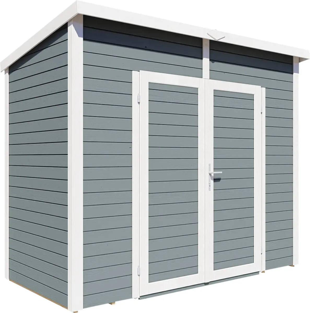 Bertilo Gerätehaus Timmo 2 - 19 mm grau Timmo 2: 244x121 cm