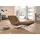 W.Schillig Relaxliege daily dreams Leder 75 x 85 x 169 cm braun mit Kissen