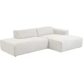 Home Affaire Ecksofa HOME AFFAIRE "Noord mit Kedernaht, Breite 227 cm, L-Form", beige (cream), B:227cm H:71cm T:161cm, 100% Polyester, Sofas, Ecksofa, Cord, Struktur, Webstoff, mit Wellenunterfederung, Massivholzrahmen