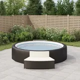 Emmtore Whirlpool Umrandung, Whirlpool Einfassung mit viel Stauraum, Whirlpool Verkleidung Whirlpool Regal Whirlp Schwarz,Bank