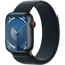 Apple Watch Series 9 GPS + Cellular 45 mm Aluminiumgehäuse mitternacht, Sport Loop mitternacht One Size