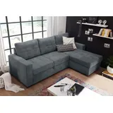 ed-lifestyle polstermöbel Adone Ecksofa 230 x 154 cm Anthrazit - Grau
