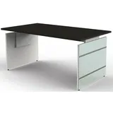 KERKMANN Schreibtisch Schreibtisch Lugano Glas BxT 160x80cm anthrazit