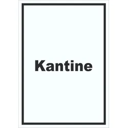 Kantine Schild mit Text essen und trinken hochkant A0 (841x1189mm)